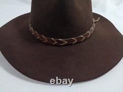 Vintage Stetson Brown Felt Gun Club Cowboy Hat Sz 6 7/8