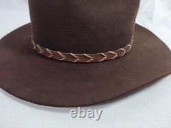 Vintage Stetson Brown Felt Gun Club Cowboy Hat Sz 6 7/8