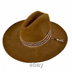 Vintage Stetson Brown XXX Beaver Feather Cowboy Hat, 7 1/8