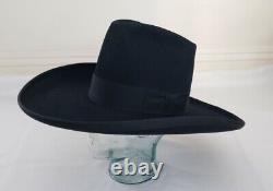 Vintage Stetson Cowboy Fedora 4x Beaver Black Hat