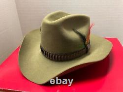 Vintage Stetson Cowboy Hat 3X Beaver Sz 7-1/4 & Box Rare Color see pics