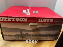 Vintage Stetson Cowboy Hat 3X Beaver Sz 7-1/4 & Box Rare Color see pics