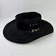 Vintage Stetson Cowboy Hat 4x Beaver Black Mesa Withgold Buckle Black 7 1/8