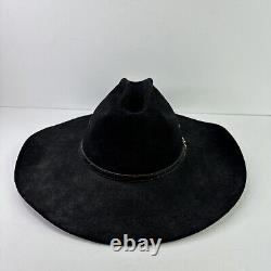 Vintage Stetson Cowboy Hat 4x Beaver Black Mesa WithGold Buckle Black 7 1/8