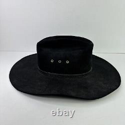 Vintage Stetson Cowboy Hat 4x Beaver Black Mesa WithGold Buckle Black 7 1/8