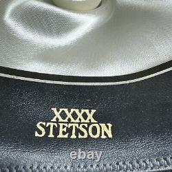 Vintage Stetson Cowboy Hat 4x Beaver Black Mesa WithGold Buckle Black 7 1/8