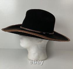 Vintage Stetson Cowboy Hat Black Felt XXX USA Made