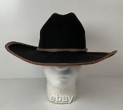 Vintage Stetson Cowboy Hat Black Felt XXX USA Made