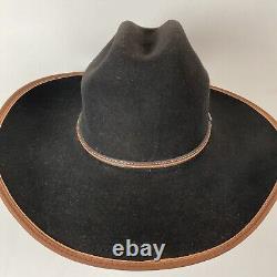 Vintage Stetson Cowboy Hat Black Felt XXX USA Made