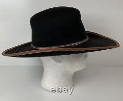 Vintage Stetson Cowboy Hat Black Felt XXX USA Made