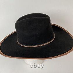 Vintage Stetson Cowboy Hat Black Felt XXX USA Made