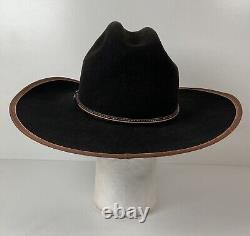 Vintage Stetson Cowboy Hat Black Felt XXX USA Made