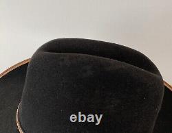 Vintage Stetson Cowboy Hat Black Felt XXX USA Made