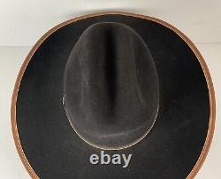 Vintage Stetson Cowboy Hat Black Felt XXX USA Made