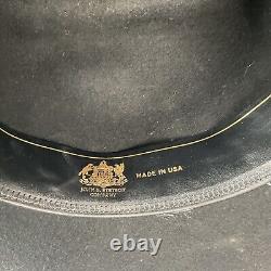 Vintage Stetson Cowboy Hat Black Felt XXX USA Made