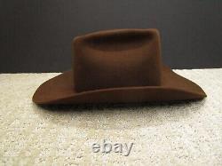 Vintage Stetson Cowboy Hat Men 6 5/8 Brown Western Beaver Felt 4X Brick Band