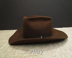 Vintage Stetson Cowboy Hat Men 6 5/8 Brown Western Beaver Felt 4X Brick Band