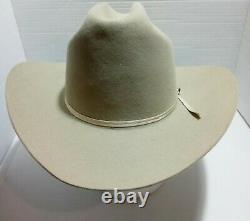 Vintage Stetson Cowboy Hat Rancher, 4X Beaver. Bone 7 1/8