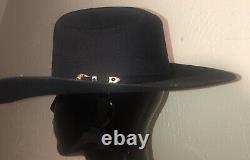 Vintage Stetson Cowboy Hat Rancher 6X XXXXXX Beaver Black Goldstone Band 7 1/4