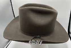 Vintage Stetson Cowboy Hat Rancher XXXXX Beaver 5X Size 7 1/4 Brown Felt