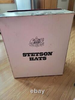 Vintage Stetson Cowboy Hats 4x Beaver Thunder Rolls Turquoise Blue Black With BOX