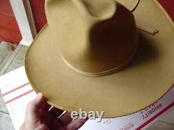 Vintage Stetson Cowboy hat Tan 3x XXX Beaver Western Style 1930's Used Scarce