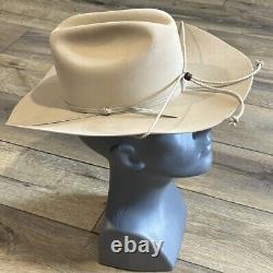 Vintage Stetson D4 Ranch Tan Size 7 Or 56 Cowboy Hat 4 Inch Brim SF0575D440 5 X