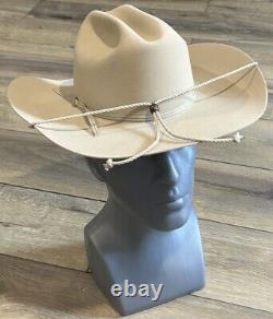 Vintage Stetson D4 Ranch Tan Size 7 Or 56 Cowboy Hat 4 Inch Brim SF0575D440 5 X