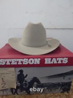 Vintage Stetson Gray Hat 4X Beaver Size 607 1/2 Very Rare NRA Limited Edition