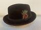 Vintage Stetson Hat Beaver Brown Color With Feather & Original Box Never Worn