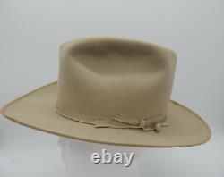 Vintage Stetson Open Road 3X Beaver Felt Rancher Beige Hat 6 7/8 Long Oval