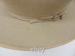 Vintage Stetson Open Road 3X Beaver Felt Rancher Beige Hat 6 7/8 Long Oval