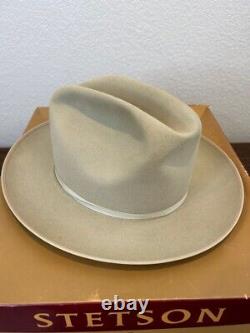 Vintage Stetson Open Road 7 Hat 3X Beaver Silver Belly with Orig Box, Silver Belly