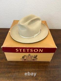 Vintage Stetson Open Road 7 Hat 3X Beaver Silver Belly with Orig Box, Silver Belly