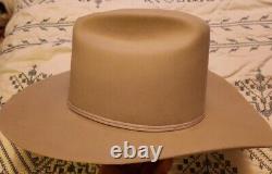 Vintage Stetson Rancher High Crown Cowboy Hat 7 1/2 Silverbelly XXXX