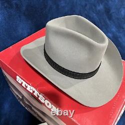 Vintage Stetson Stampede Men's 4X Felt Cowboy Size 7 or 56 Withbox Grey