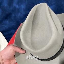 Vintage Stetson Stampede Men's 4X Felt Cowboy Size 7 or 56 Withbox Grey