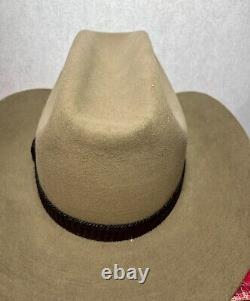 Vintage Stetson XXX 3XB Stampede Palomino Tan Rancher Cowboy Hat -7 1/4 WithBox