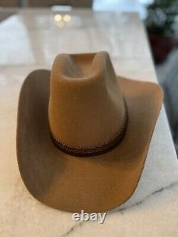 Vintage Stevens Western Brown Cowboy Hat, 7 3/8 EXCELLENT
