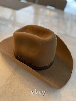 Vintage Stevens Western Brown Cowboy Hat, 7 3/8 EXCELLENT