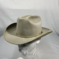 Vintage The Cow Lot Custom Beaver Fifty Extra Long Oval Western Cowboy Hat USA 7