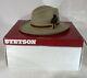 Vintage The Gun Club By Stetson Authentic 3x Beaver 7 1/4 Brown Hat With Box