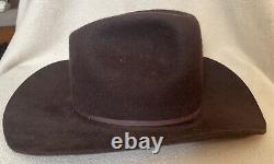 Vintage The Roundup 5XXXXX Beaver Quality Felt Cowboy Hat Brown Size 7-1/8