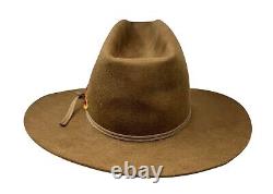 Vintage Thoroughbred 10X Brown Western Cowboy Hat Yellowstone Gunsmoke 7 1/4