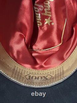 Vintage Tony Lama 100X Beaver Black Western Cowboy Hat Size 7? Long Oval