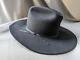 Vintage Usa Made Resistol Black Beaver 4x Fur Felt 7-3/8 Cowboy Hat Western