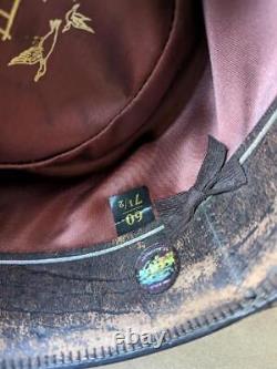 Vintage USA made STETSON cowboy hat 4X fur felted GUN CLUB brown WESTERN fedora