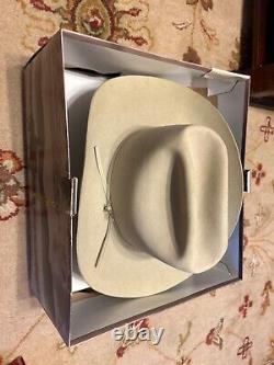 Vintage WithBox Stetson Ag Valley 4X Beaver Silver Belly Size 7 3/8 Cowboy Hat
