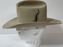 Vntg STETSON 5X Beaver Fur Felt Silver Belly Colt Cowboy Western Hat Size 7