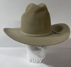 Vntg STETSON 5X Beaver Fur Felt Silver Belly Colt Cowboy Western Hat Size 7